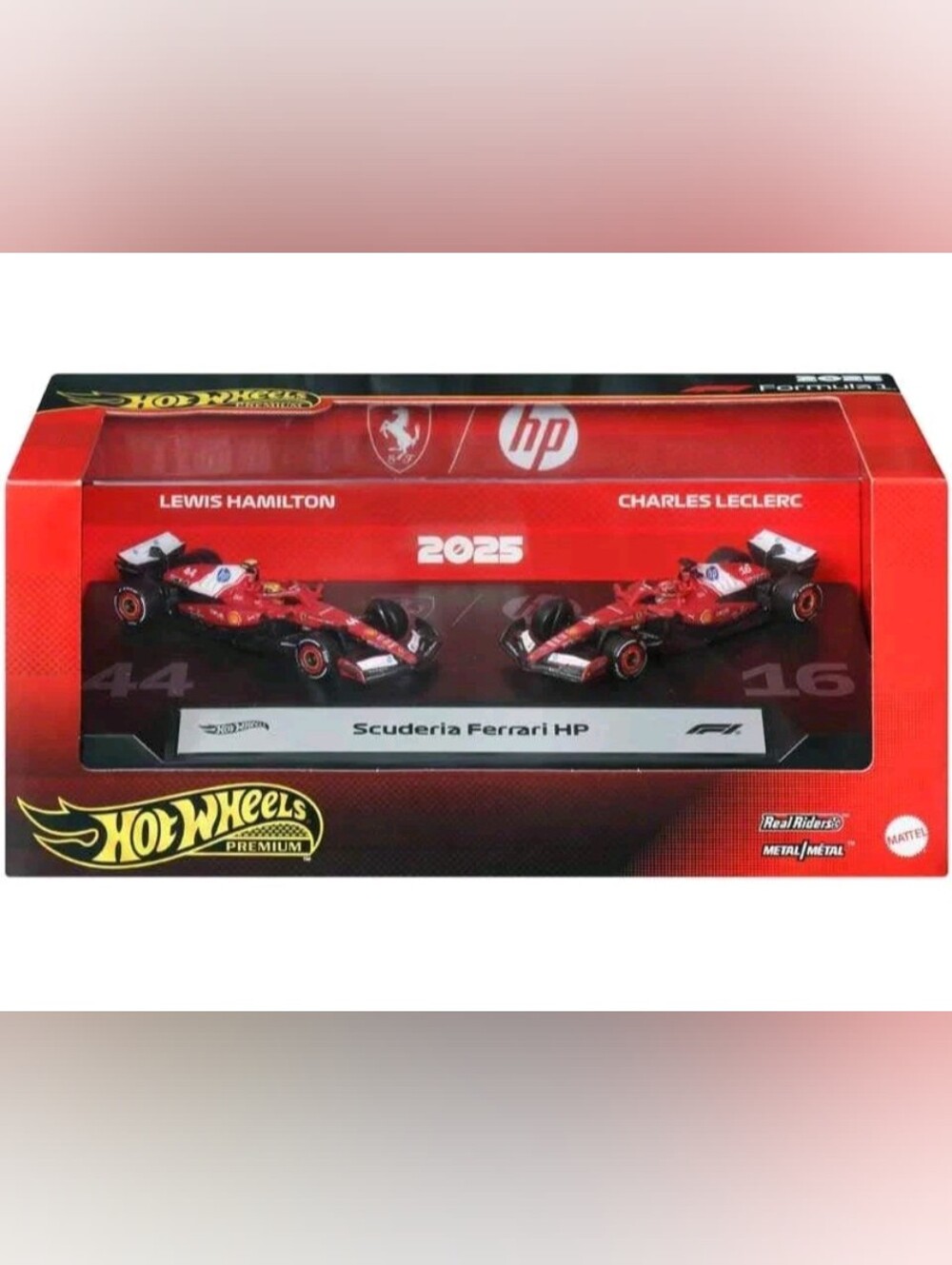 Hot Wheels Scuderia Ferrari HP 2025 Die-Cast Racing Car Set - Red